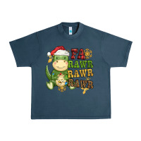 Midnight Navy watercolor t rex fa rawr rawr rawr christmas Urban Heavy Tee - CowGirlArtShop