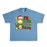 Pebble Blue watercolor t rex fa rawr rawr rawr christmas Urban Heavy Tee - CowGirlArtShop