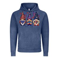 Vintage Denim 4th Of July gnomies with stars Vintage Hoodie - HowdyJamesFarm