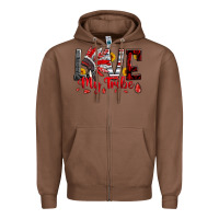 Chestnut red black grey white love my tribe indian headdres Zipper Hoodie - Artiststas