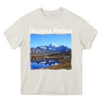 Cream Bolivia Huayna Potosi Mountain Andes Art Heavy Core Tee - trangStudio