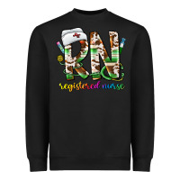 Black rn registered nurse Heavyweight Sweatshirt - CowhideDigitalArt