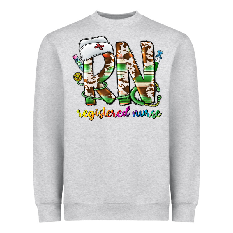 Rn Registered Nurse Heavyweight Sweatshirt by CowhideDigitalArt | Teevron