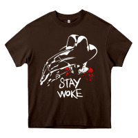 Chocolate Brown stay woke freddy krueger Heavy Core Tee - trangStudio