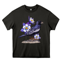Asphalt Colorado Lark Mountain Bunting Bird Heavy Core Tee - Bettercallsaul