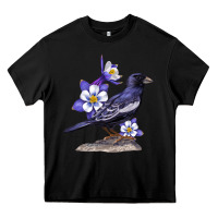 Black Colorado Lark Mountain Bunting Bird Heavy Core Tee - Bettercallsaul