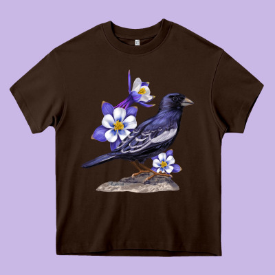 Colorado Lark Mountain Bunting Bird Heavy Core Tee Designed By Bettercallsaul