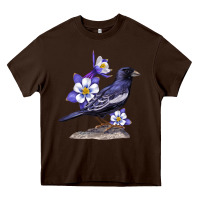 Chocolate Brown Colorado Lark Mountain Bunting Bird Heavy Core Tee - Bettercallsaul