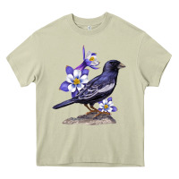Mossy Colorado Lark Mountain Bunting Bird Heavy Core Tee - Bettercallsaul