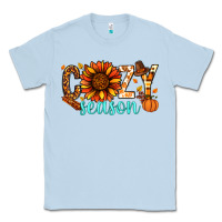 Dusty Blue Cozy season Thanksgiving Classic Tee - NancyCooperArtShop