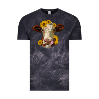 Cloud Black hereford cattle sunflowers heifer Vintage Tee - Jasminsmagicworld