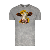 Cloud Rock hereford cattle sunflowers heifer Vintage Tee - Jasminsmagicworld