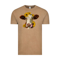 Vintage Coffee hereford cattle sunflowers heifer Vintage Tee - Jasminsmagicworld
