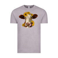 Vintage Zinc hereford cattle sunflowers heifer Vintage Tee - Jasminsmagicworld