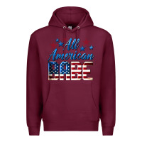 Burgundy All American Babe Premium Hoodie - LillyAllenDesigns