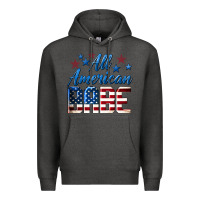 Charcoal Heather All American Babe Premium Hoodie - LillyAllenDesigns