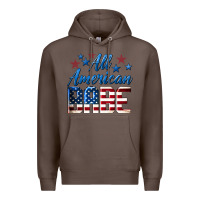 Coffee All American Babe Premium Hoodie - LillyAllenDesigns