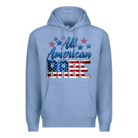 Colony Blue All American Babe Premium Hoodie - LillyAllenDesigns