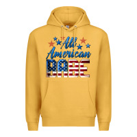 Mustard All American Babe Premium Hoodie - LillyAllenDesigns