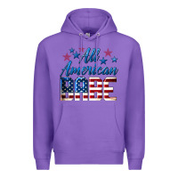 Purple All American Babe Premium Hoodie - LillyAllenDesigns