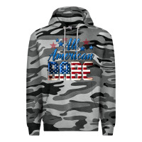Slate Camo All American Babe Premium Hoodie - LillyAllenDesigns