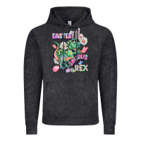 Vintage Black Easter Saurus Rex Easter Day Vintage Hoodie - CowGirlArtShop