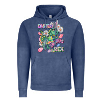 Vintage Denim Easter Saurus Rex Easter Day Vintage Hoodie - CowGirlArtShop