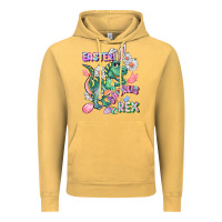 Vintage Mustard Easter Saurus Rex Easter Day Vintage Hoodie - CowGirlArtShop