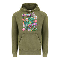 Vintage Olive Easter Saurus Rex Easter Day Vintage Hoodie - CowGirlArtShop