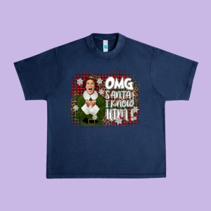 The Elf Omg Santa Urban Heavy Tee Designed By Cowgirlartshop