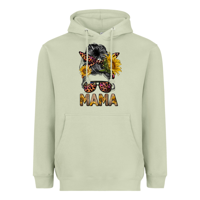 Mess Bun Mama Sunflowers Heavyweight Hoodie by BarkalooDesign | Teevron