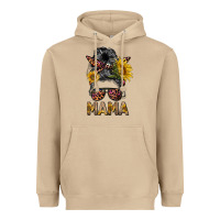 Mushroom mess bun mama sunflowers Heavyweight Hoodie - BarkalooDesign