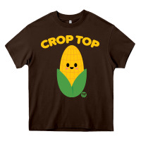 Chocolate Brown corn t  shirt c r o p t o p t  shirt Heavy Core Tee - trangStudio