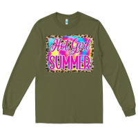 Army Green Hot Girl Summer Tie Dye Leopard Long Sleeve Tee - CowCowDesign