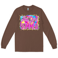 Chestnut Hot Girl Summer Tie Dye Leopard Long Sleeve Tee - CowCowDesign