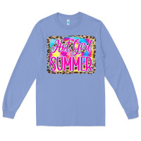 Colony Blue Hot Girl Summer Tie Dye Leopard Long Sleeve Tee - CowCowDesign
