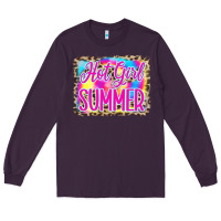 Plum Hot Girl Summer Tie Dye Leopard Long Sleeve Tee - CowCowDesign