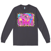 Smoke Hot Girl Summer Tie Dye Leopard Long Sleeve Tee - CowCowDesign