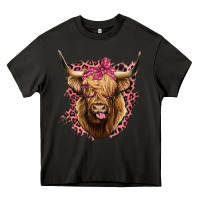 Asphalt Highland cow Heavy Core Tee - Bettercallsaul
