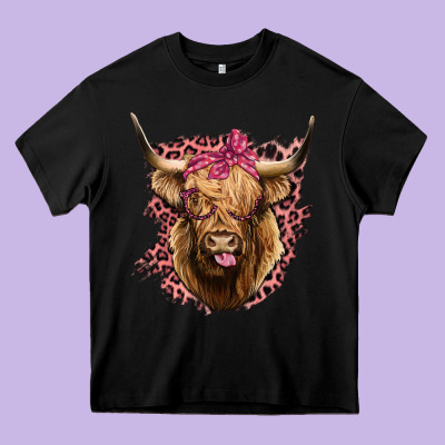 Highland Cow Heavy Core Tee Designed By Bettercallsaul