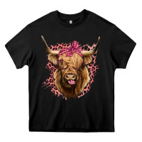 Black Highland cow Heavy Core Tee - Bettercallsaul