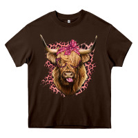 Chocolate Brown Highland cow Heavy Core Tee - Bettercallsaul