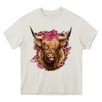 Cream Highland cow Heavy Core Tee - Bettercallsaul