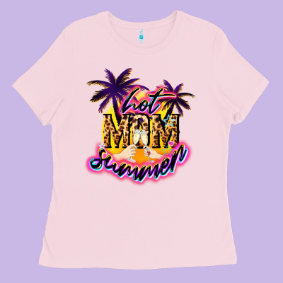 Hot Mom Summer Ladies Tee Designed By Nancycooperartshop