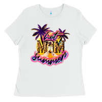 White Hot Mom summer Ladies Tee - NancyCooperArtShop