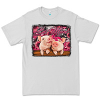 Dove Grey be mine valentine's day pigs Premium Tee - Jasminsmagicworld