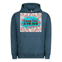 Pigment Midnight Navy candy cane Christmas Urban Hoodie - AdoDesignShop