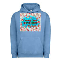 Pigment Pebble Blue candy cane Christmas Urban Hoodie - AdoDesignShop