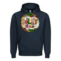 Navy Christmas Jolly Nurse Zipper Hoodie - Artiststas