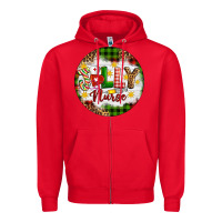 Red Christmas Jolly Nurse Zipper Hoodie - Artiststas